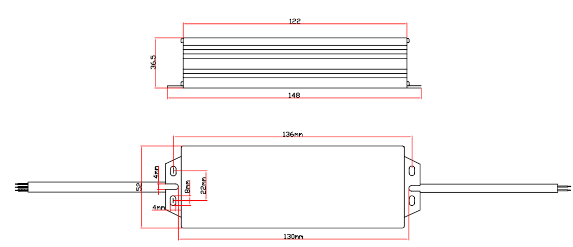 100W-DC-DC-Power-supply-size