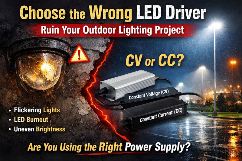 LED driver for outdoor lighting – constant voltage vs constant current comparison